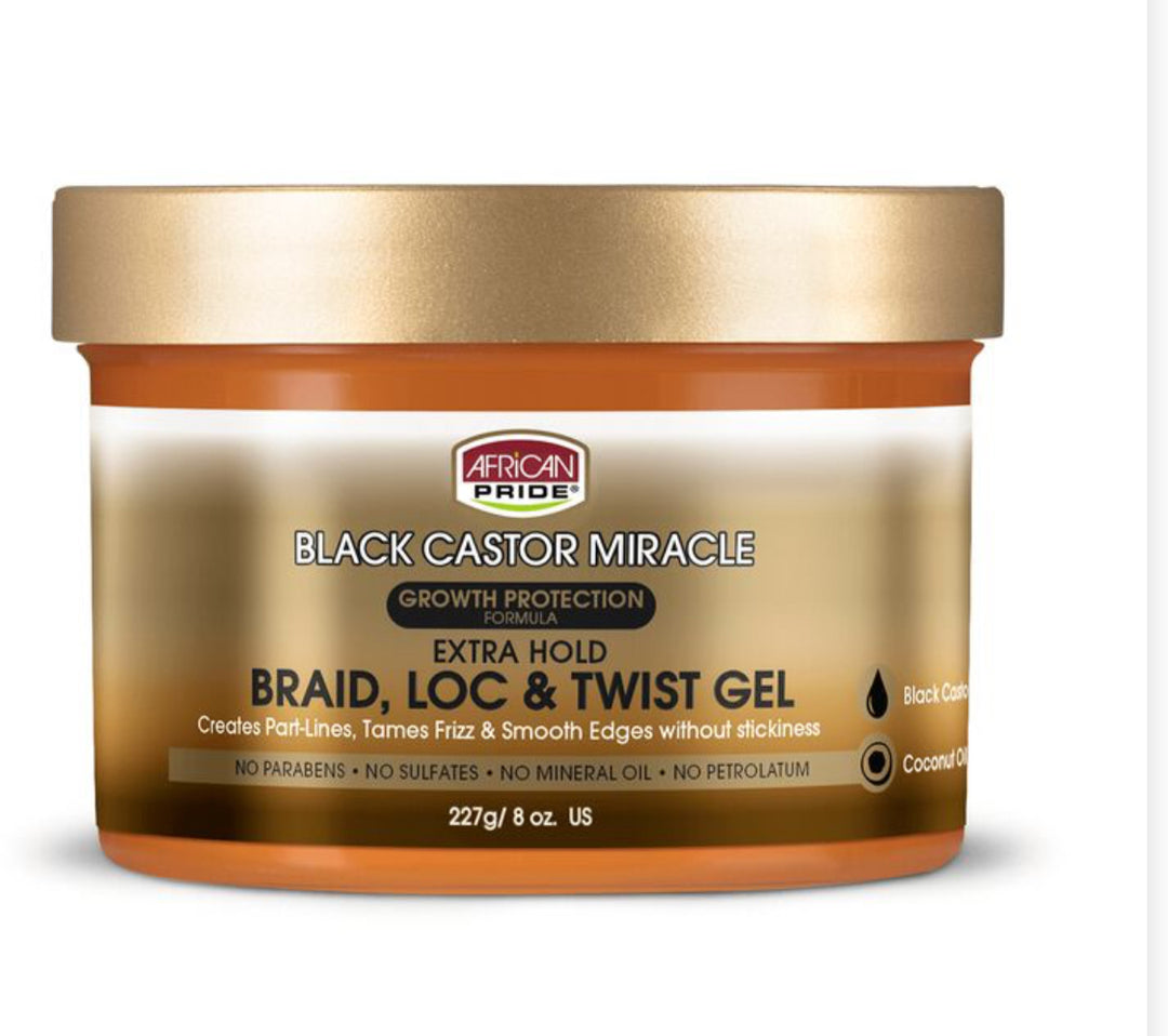 African Pride Black Castor Oil Loc & Twist Gel