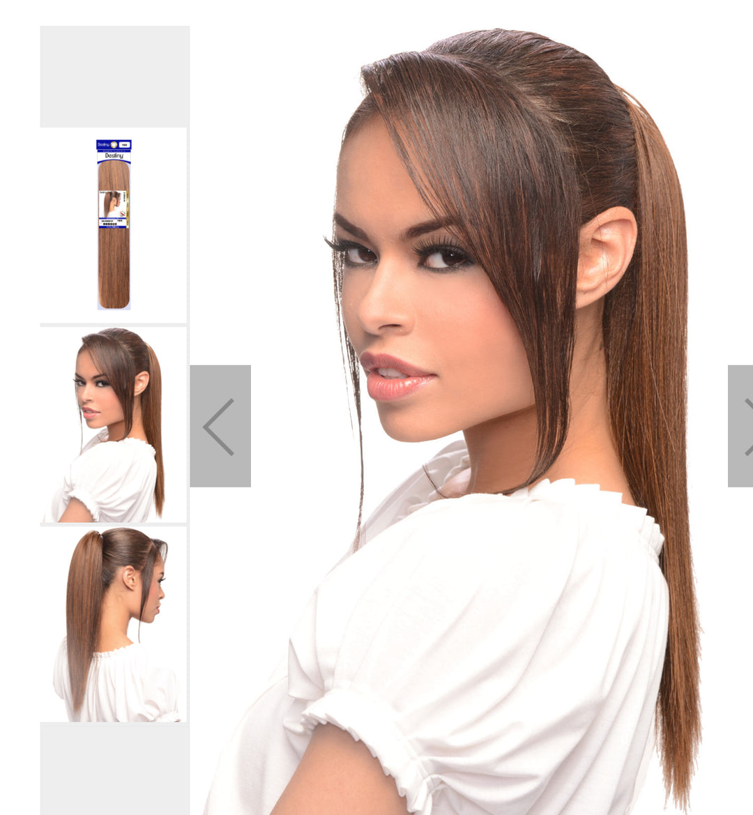 Premium Destiny Yaki Straight Drawstring Ponytail Hair.