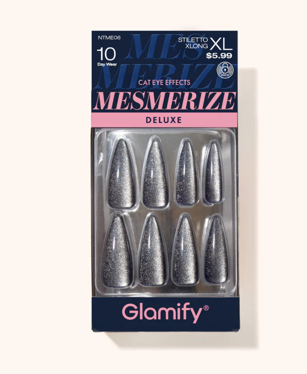 NTME06 Mesmerize Deluxe Press On Nails - Stiletto X-Long