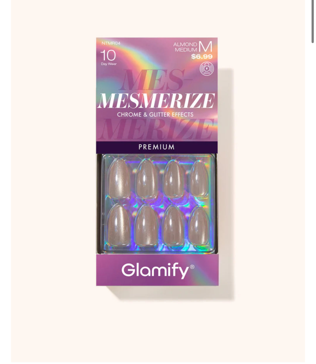 NTMR04 Mesmerize Premium Press On Nails - Almond Medium