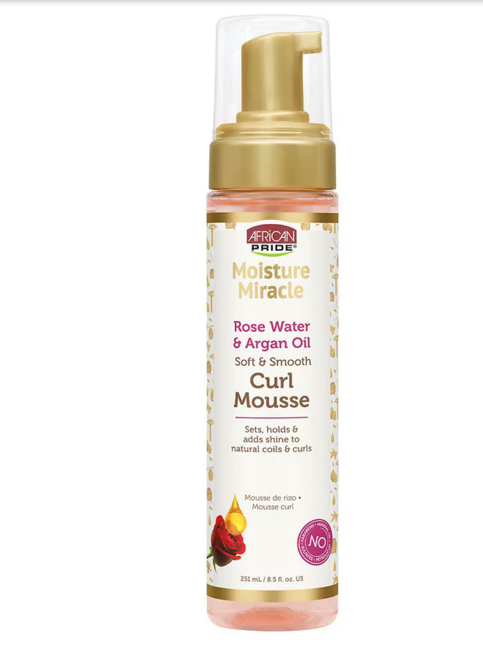 African Pride Rose Water Curl Mousse