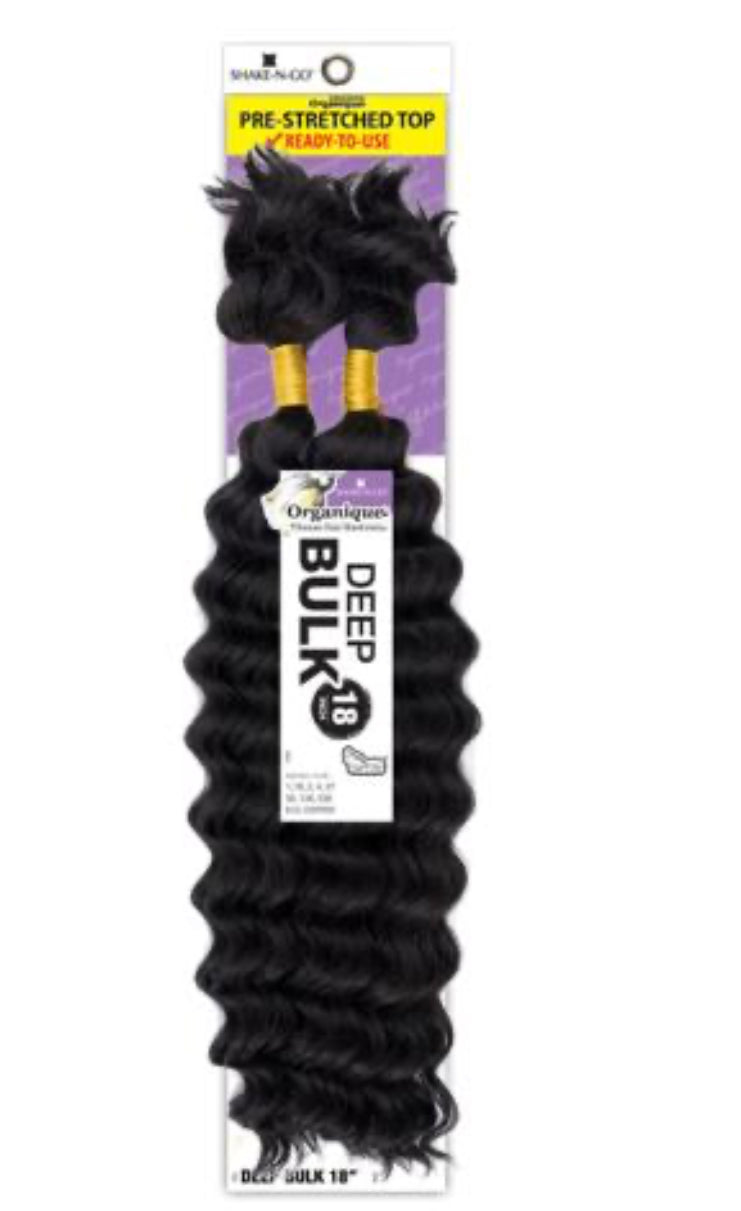 Shake-N-Go Human Hair Blend Braids Organique Pre-Stretched Top Deep Bulk