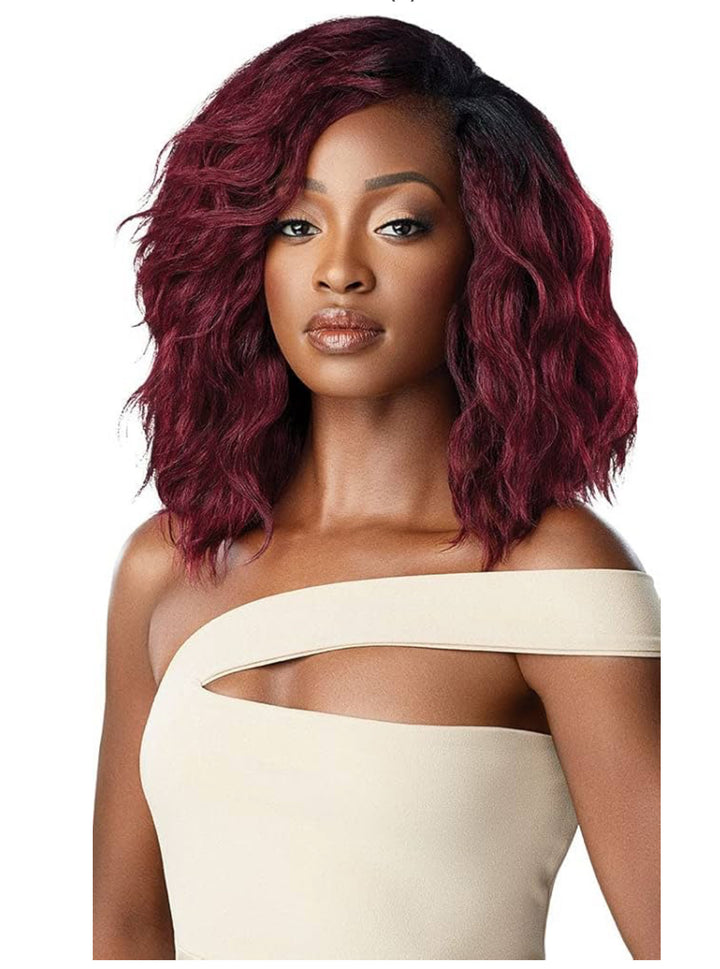 Outre Purple Pack 3Pcs Long Length Wavy Style Human Hair Blend Weaves - TEXTURED LOOSE WAVE