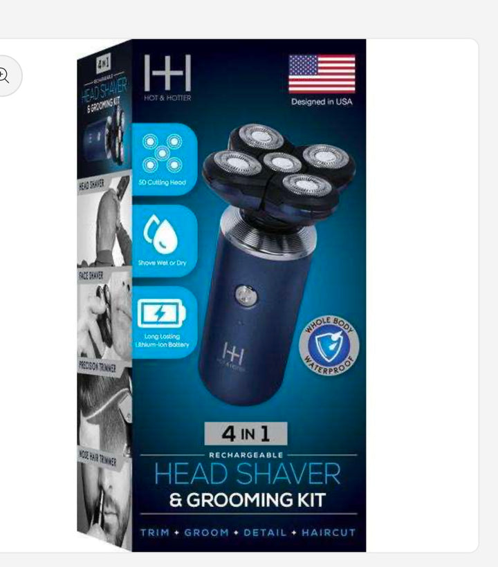 Hot & Hotter 4 in 1 Head Shaver & Grooming Kit