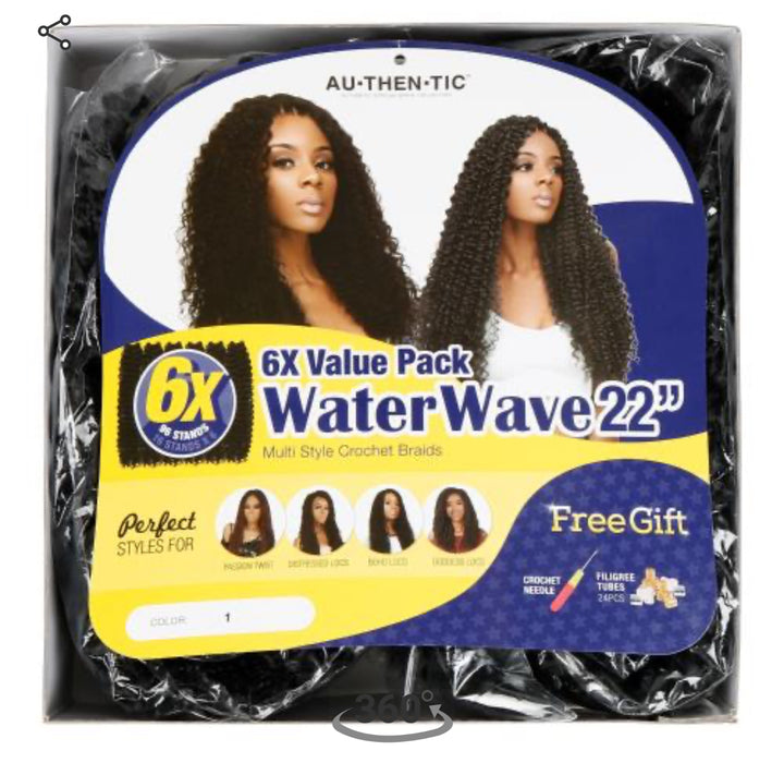 6x Authentic Water Wave 22 Inch