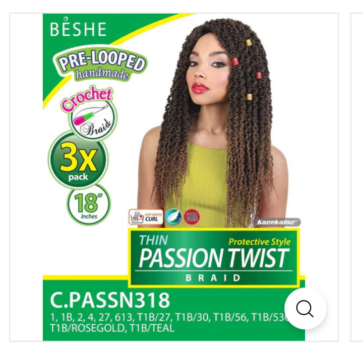 Beshe Thin Passion Twist 18”
