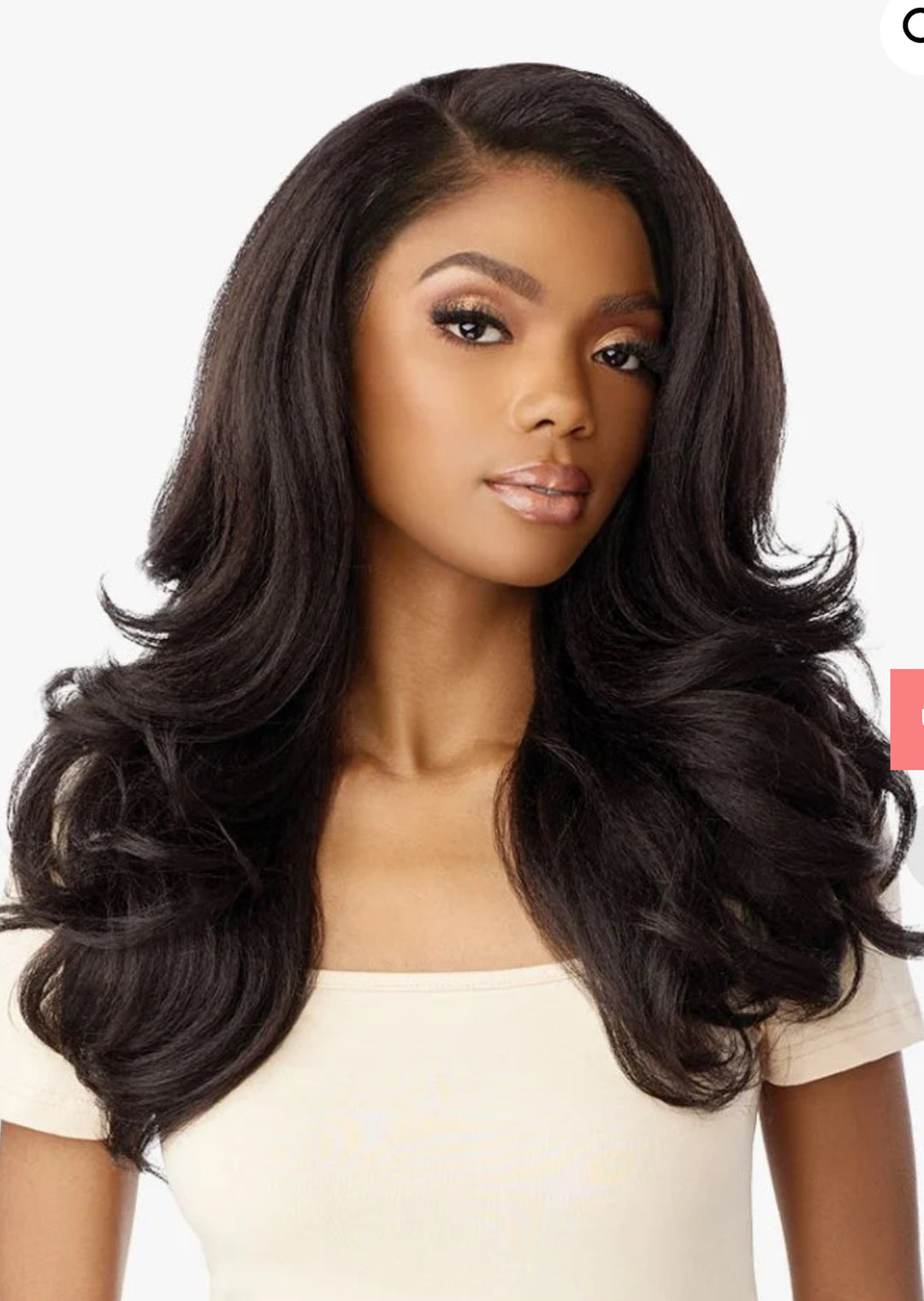 Sensationnel HD Lace Front Wig Curls Kinks N Co Glueless Kinky Edges 13X6 Kinky Blow Out 20"