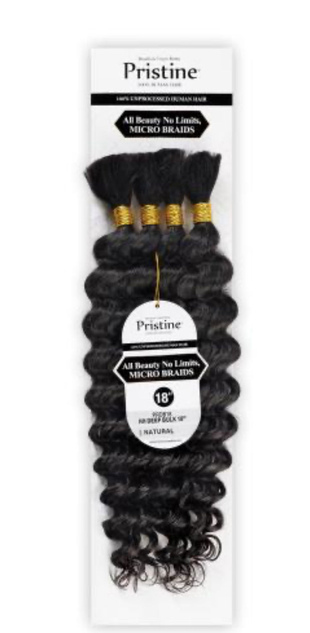 Mane Concept Unprocessed Human Hair Braids PRDB18 HH Deep Bulk 18"