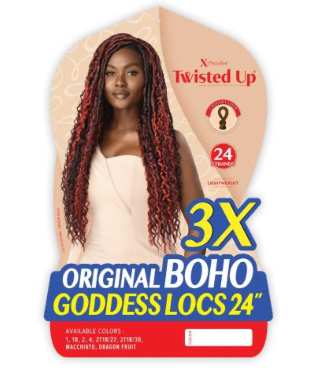 Outre Crochet Braids X-Pression Twisted Up 3X Original Boho Goddess Locs 24