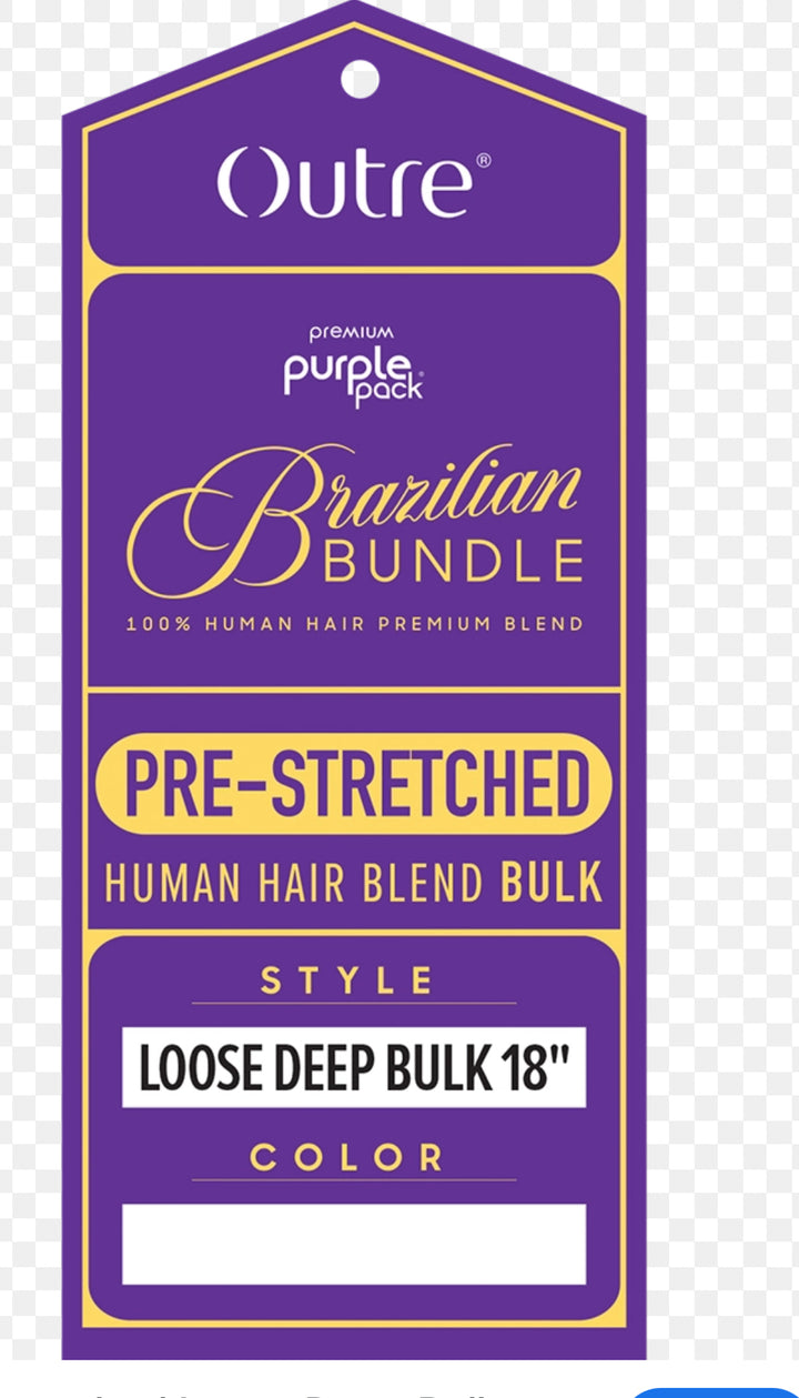 Outre Human Hair Blend Purple Pack Loose Deep Bulk